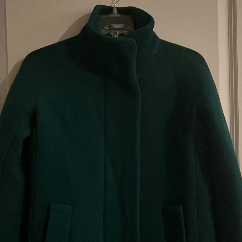 J Crew Green Trench Coat - Picture 4 of 6
